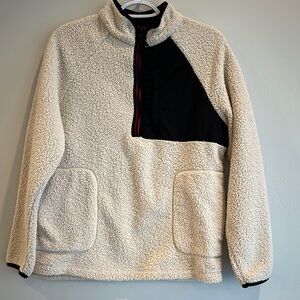 Art Class Cream and Black Half-Zip Sweatshirt